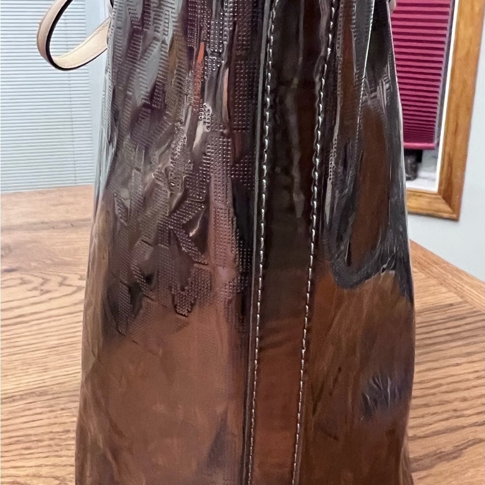 MICHAEL KORS JET SET EAST WEST MIRROR BRONZE METALLIC PATENT LEATHER TOTE - Picture 6 of 14